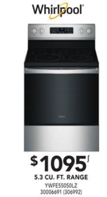 Réno Dépôt Whirlpool 5.3 cu. ft. range offer