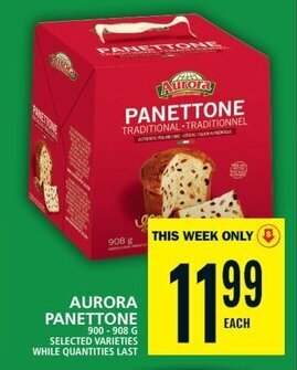 Food Basics AURORA PANETTONE 900-908G offer