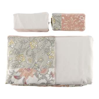 Giant Tiger Debbie travis printed/solid sheet set, double, 6-piece offer