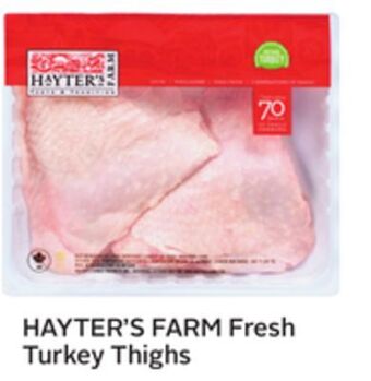 Sobeys Hayter's farm fresh turkey thighs offer