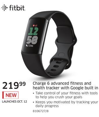 The Source Fitbit charge 6 advanced fitness and health tracker with google built in offer