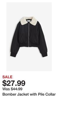 H&M Bomber jacket with pile collar offer