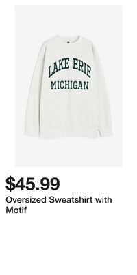 H&M Oversized sweatshirt with motif offer