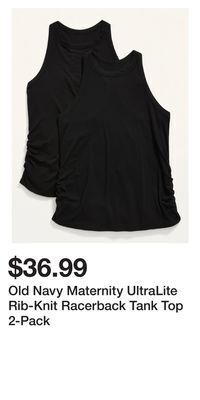 Old Navy Old navy maternity ultralite rib-knit racerback tank top 2-pack offer