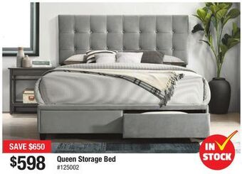 Queen storage bed