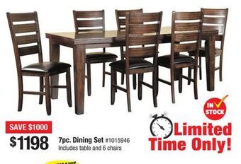 Bad Boy Superstore 7pc. dining set offer