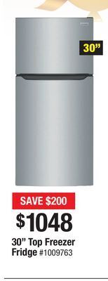 Bad Boy Superstore Frigidaire top freezer fridge offer