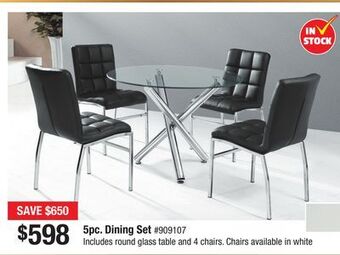 Bad Boy Superstore 5pc. dining set offer