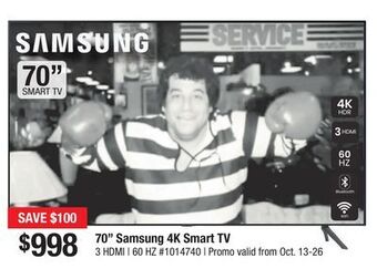 Bad Boy Superstore 70 samsung 4k smart tv offer