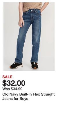 Old Navy Old navy built-in flex straight jeans for boys offer
