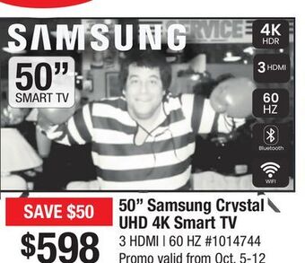 50 samsung crystal uhd 4k smart tv