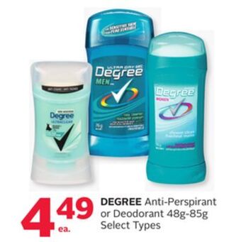 Rexall Degree anti-perspirant or deodorant offer
