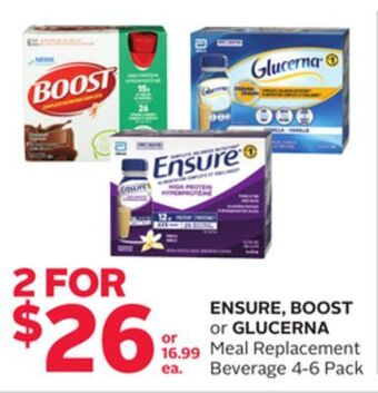 Rexall Ensure, boost or glucerna meal replacement beverage offer