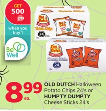 Rexall Old dutch halloween potato chips 24' s or humpty dumpty cheese sticks 24' s offer