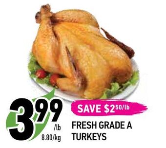 Coppa's Fresh Market Fresh grade a turkeys offer