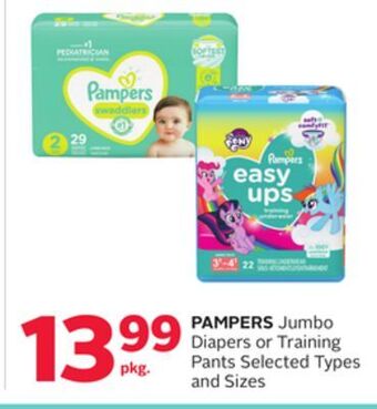 Rexall Pampers jumbo diapers or training pants offer