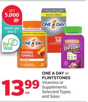 Rexall One a day or flintstones vitamins or supplements offer