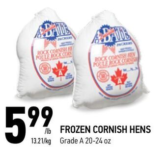 Coppa's Fresh Market Frozen cornish hens offer