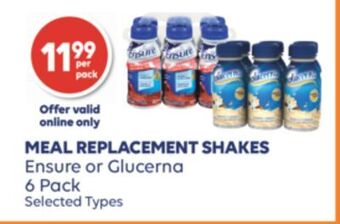 Wellwise by Shoppers Meal replacement shakes ensure or glucerna 6 pack offer