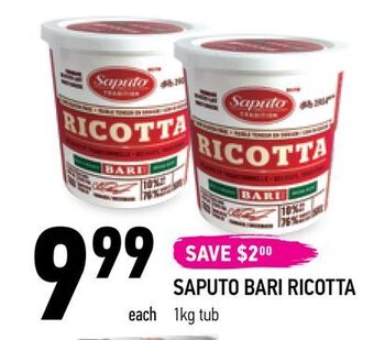 Coppa's Fresh Market Saputo bari ricotta offer