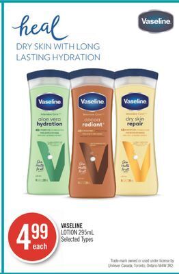 Shoppers Drug Mart Vaseline lotion offer