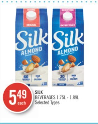 Shoppers Drug Mart Silk beverages offer