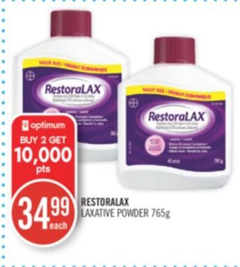 Shoppers Drug Mart Restoralax laxative powder offer