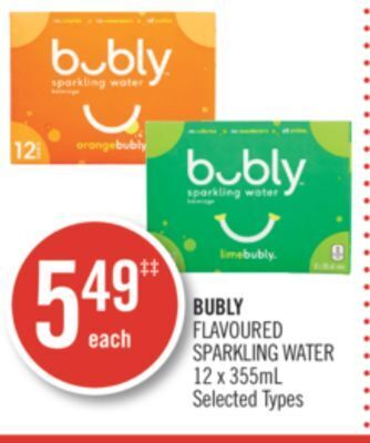 Shoppers Drug Mart Bubly flavoured sparkling water offer