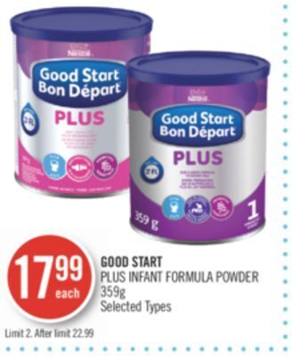 Shoppers Drug Mart Good start plus infant formula powder offer