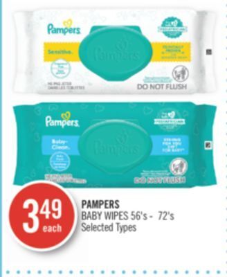 Shoppers Drug Mart Pampers baby wipes offer