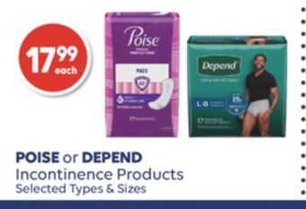Shoppers Drug Mart Poise or depend incontinence products offer