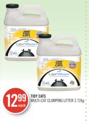 Shoppers Drug Mart Tidy cats multi-cat clumping litter offer