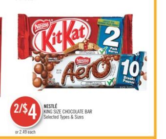Shoppers Drug Mart Nestle king size chocolate bar offer
