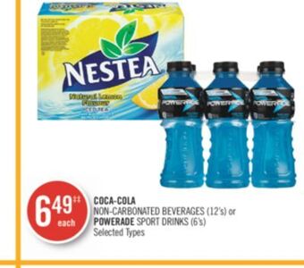 Shoppers Drug Mart Coca-cola non-carbonated beverages (12's) or powerade sport drinks (6's) offer