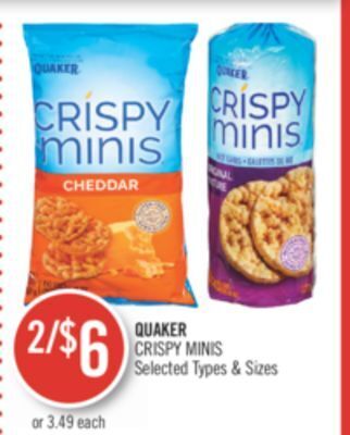 Shoppers Drug Mart Quaker crispy mins offer