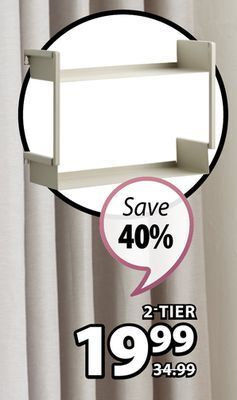 JYSK Assens 2-tier metal shelf offer