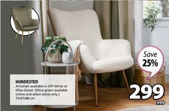 JYSK Hundested armchair offer