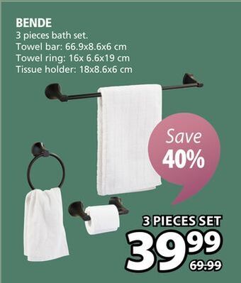 JYSK Bende 3 pieces bath set offer
