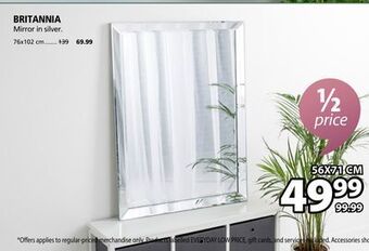 JYSK Britannia mirror in silver offer