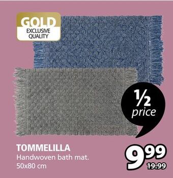 JYSK Tommelilla handwoven bath mat offer
