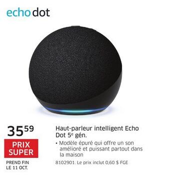 The Source Haut-parleur intelligent echo dot 5e gén echo dot offer
