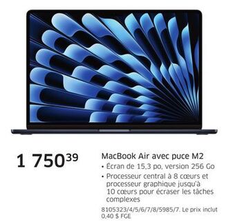 The Source Macbook air avec puce m2 offer