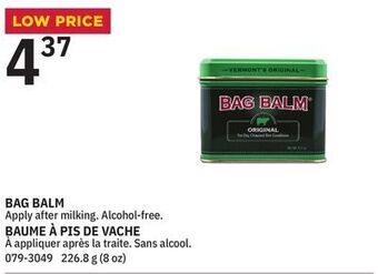 BMR Bag balm offer