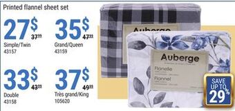 Rossy Printed flannel sheet set offer