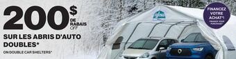 Patrick Morin Iglou double car shelters offer
