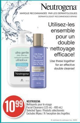 Shoppers Drug Mart Neutrogena facial cleansers offer