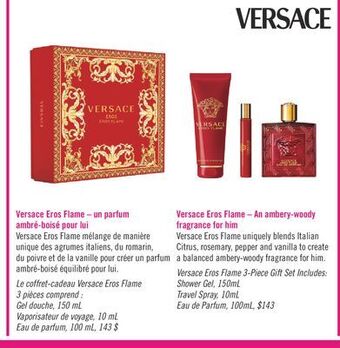 Shoppers Drug Mart Versace eros flame 3-piece gift set offer