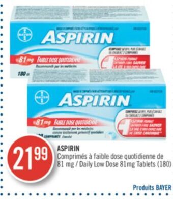 Shoppers Drug Mart Aspirin daily low dose 81mg tablets offer