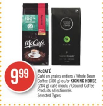 Shoppers Drug Mart Mccafé whole bean coffee (300 g) or kicking horse (284 g) ground coffee offer