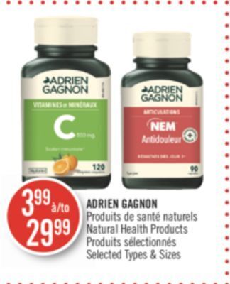 Pharmaprix Adrien gagnon natural health products offer